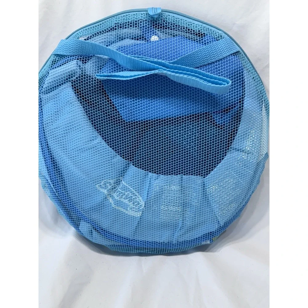 SwimWays Infant Baby Spring Float-Adjustable Sun Canopy -Green/Blue -Step 1 -NEW